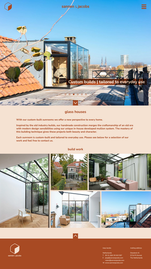 Sannen & Jacobs Glass Houses webpage