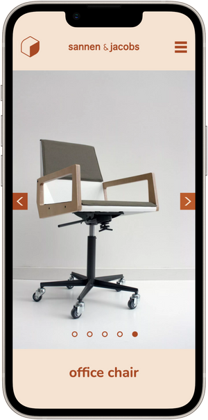 Office Chair webpage on iPhone